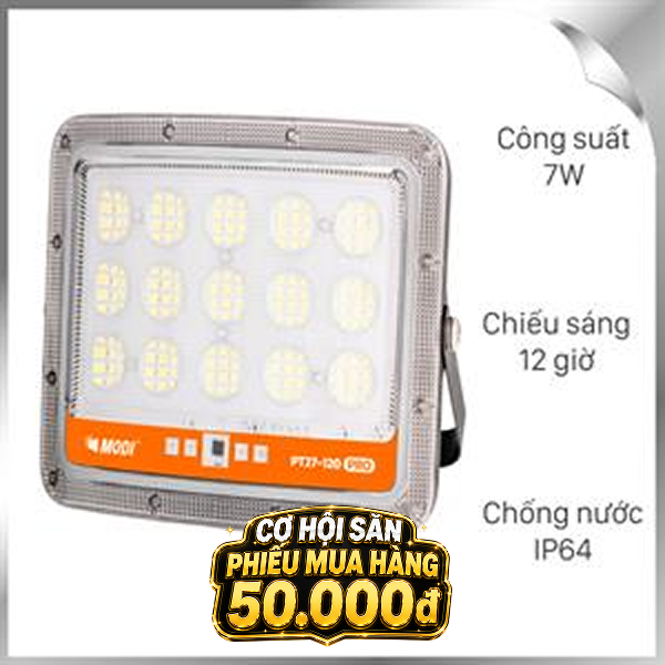 Đèn pha năng lượng mặt trời Modi MD-PT27-120-PRO