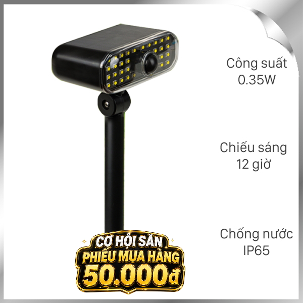 Đèn năng lượng mặt trời an ninh chống trộm Modi MD-SOLAR-W7004 WH