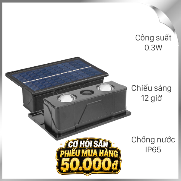 Đèn hắt tường năng lượng mặt trời Modi MD-SWL-T2-2P WW