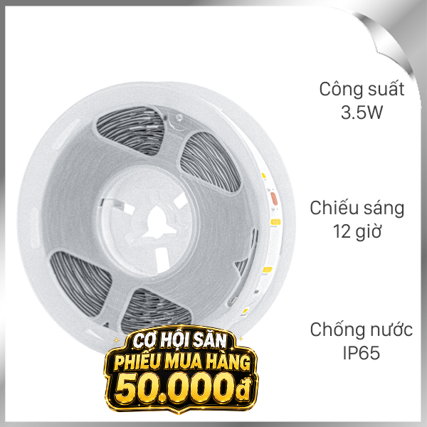 Đèn dây LED trang trí năng lượng mặt trời Modi MD-SSL-2835-60D5M WW