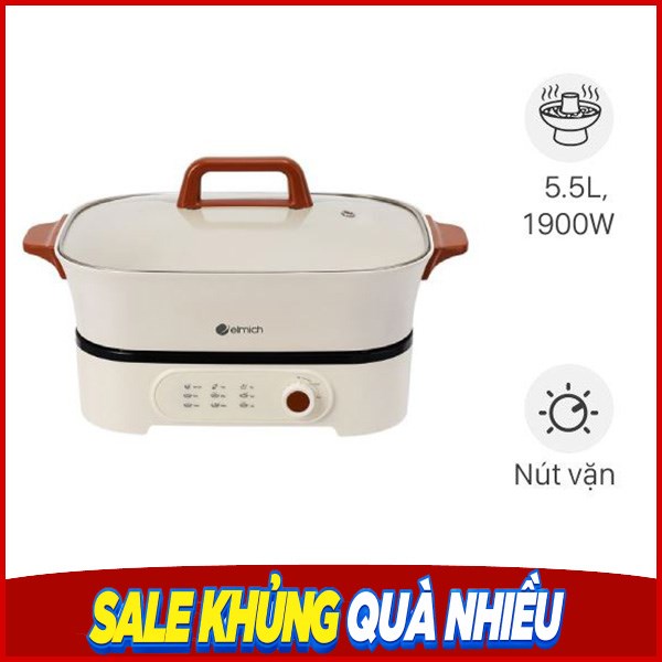 Nồi lẩu điện 2 ngăn Elmich MPE1299 5.5 lít