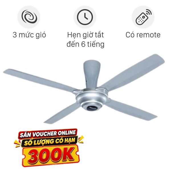 Quạt trần Panasonic 4 cánh F-56MPG-S 59W