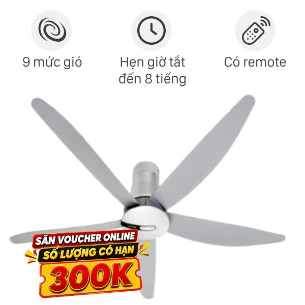 Quạt trần Panasonic 5 cánh F-60TAN 37W