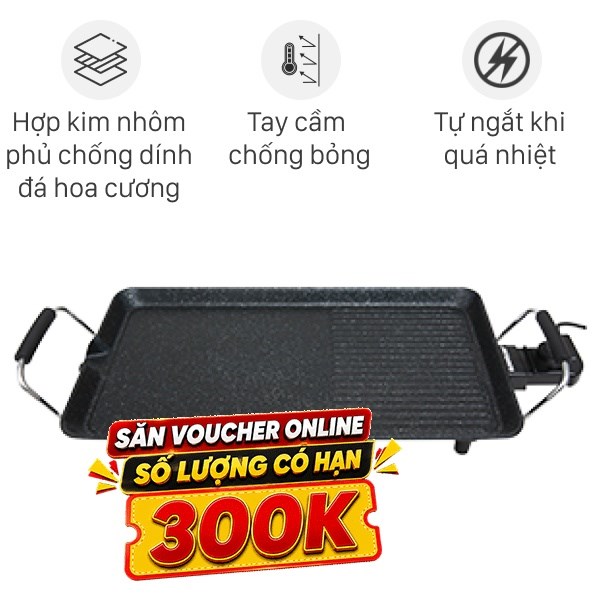 Bếp nướng điện Sunhouse 1600W SHD4600