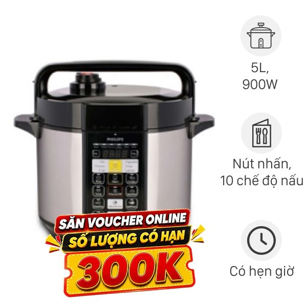 Nồi áp suất điện Philips 5 lít HD2136/66