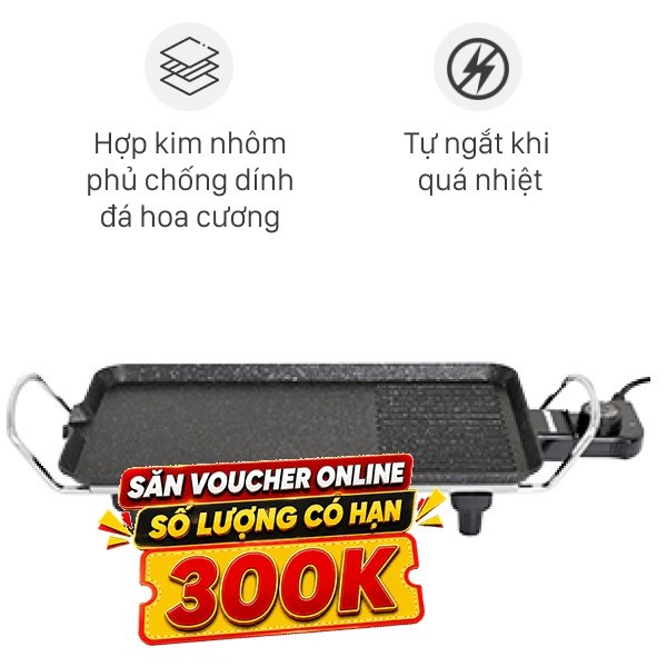 Bếp nướng điện Sunhouse 1500W SHD4607