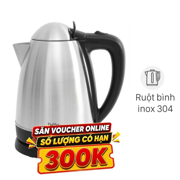 Bình đun siêu tốc Delites 1.8 lít ST18S04