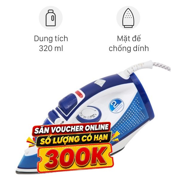 Bàn ủi hơi nước BlueStone SIB-3806 2400W