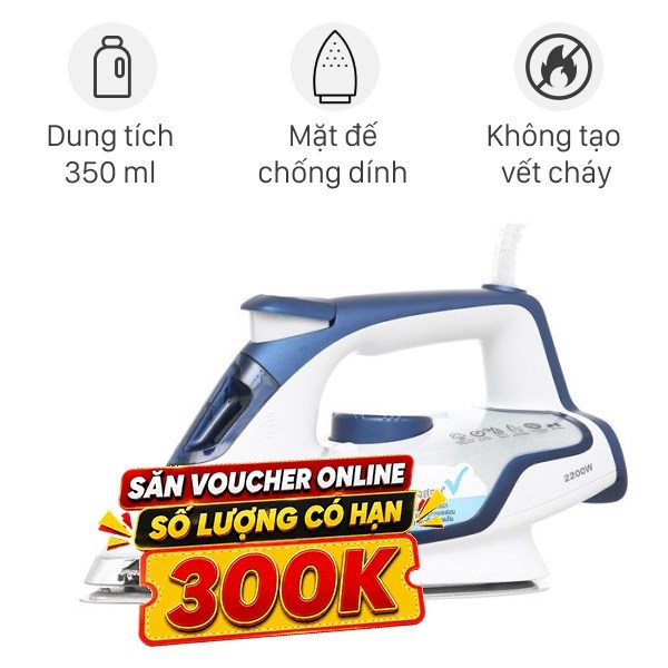 Bàn ủi hơi nước Electrolux ESI6123 2200W