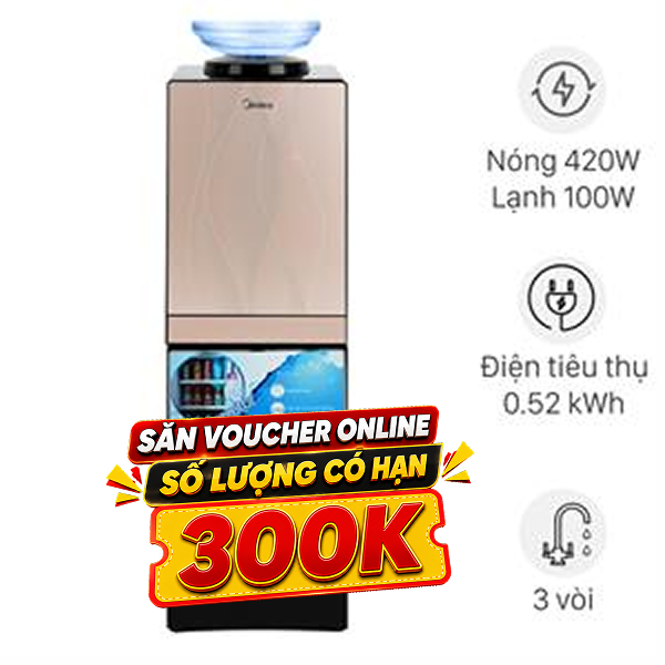 Cây nước nóng lạnh Midea YL1836S-B 520W