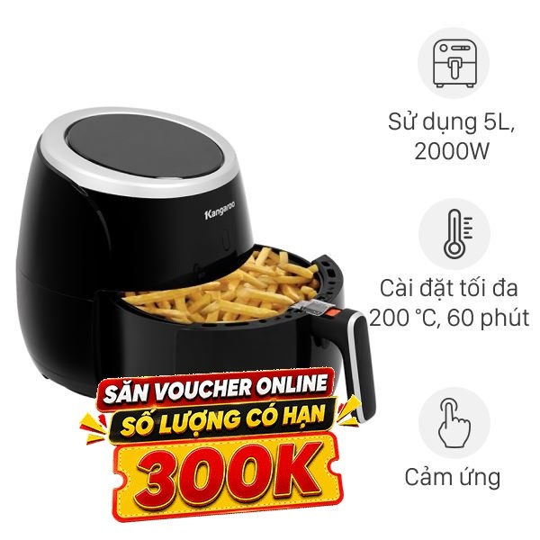 Nồi chiên không dầu Kangaroo 5 lít KG52AF1A