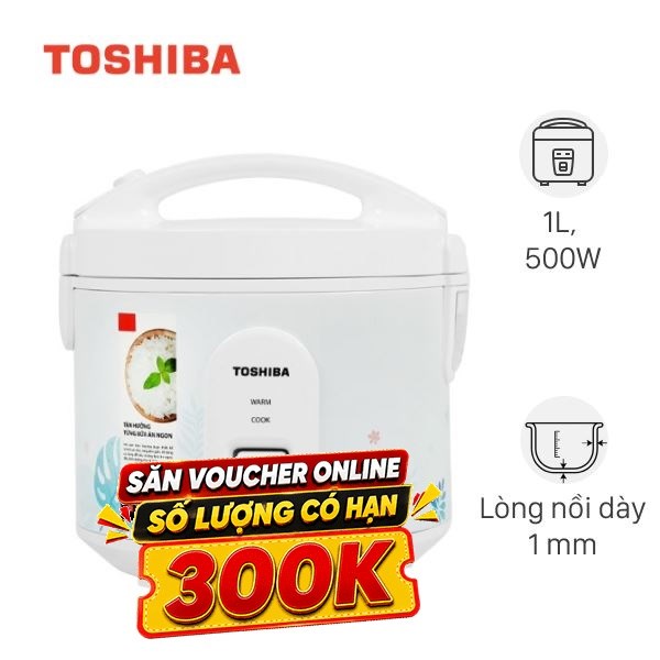 Nồi cơm nắp gài Toshiba 1 lít RC-10JH2PV(B)