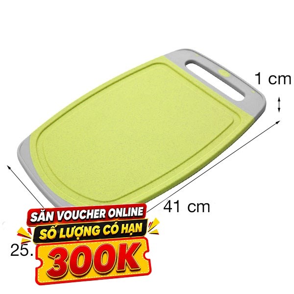 Thớt đa năng lúa mạch oval 41 x 25.5 cm Delites LD-CB001A