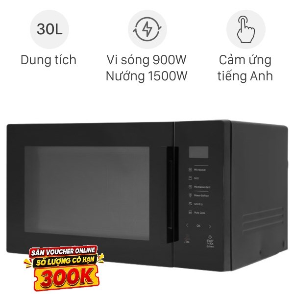 Lò vi sóng có nướng Samsung MG30T5018CK/SV