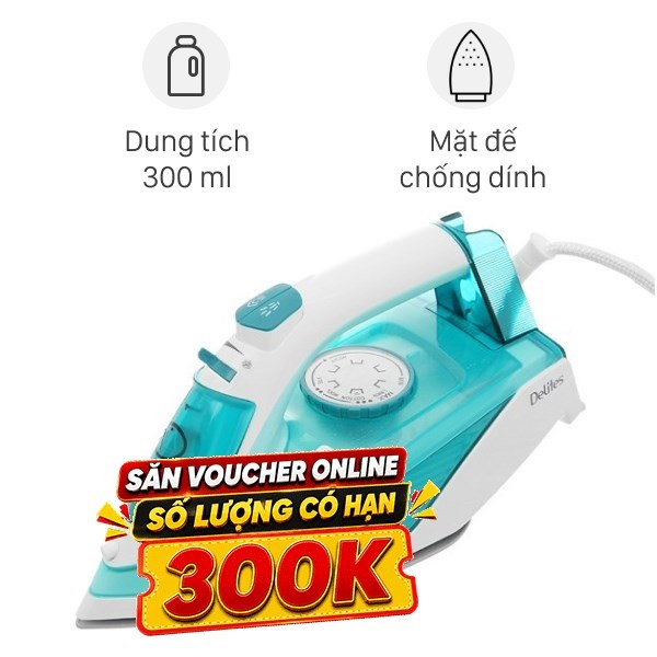 Bàn ủi hơi nước Delites HJ-8058 2400W