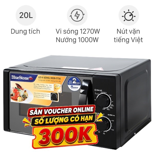 Lò vi sóng có nướng BlueStone MOB-7716