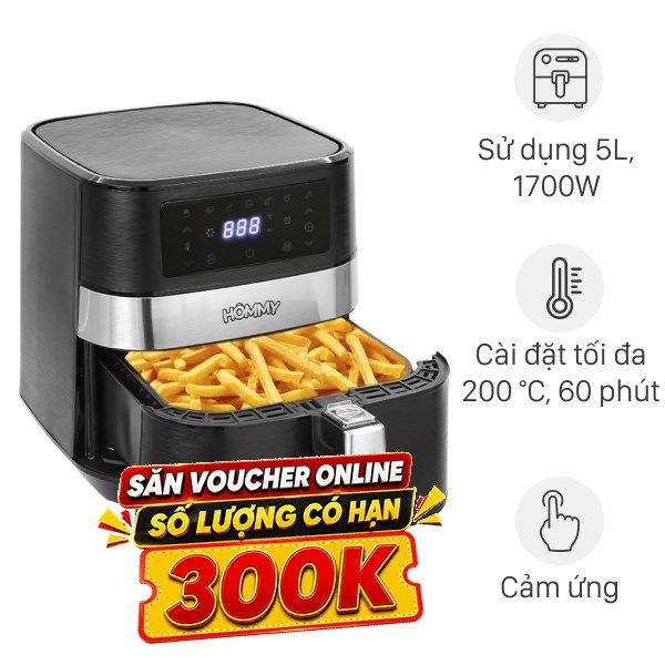 Nồi chiên không dầu Hommy TXG-S5T14 5 lít