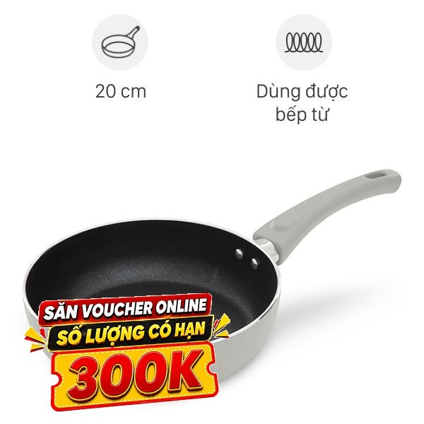 Chảo nhôm sâu chống dính đáy từ Elmich Harmonia EL-3779