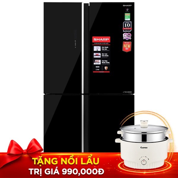 Sharp Inverter 525 lít SJ-FXP600VG-BK