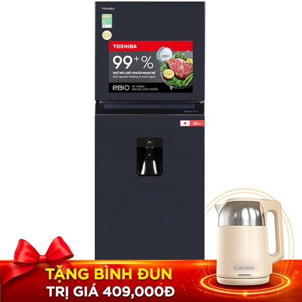 Tủ lạnh Toshiba Inverter 311 lít GR-RT395WE-PMV(06)-MG