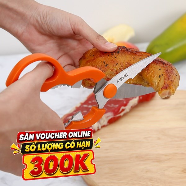 Kéo nhà bếp đa năng thép không gỉ 2Cr13 Delites S53014