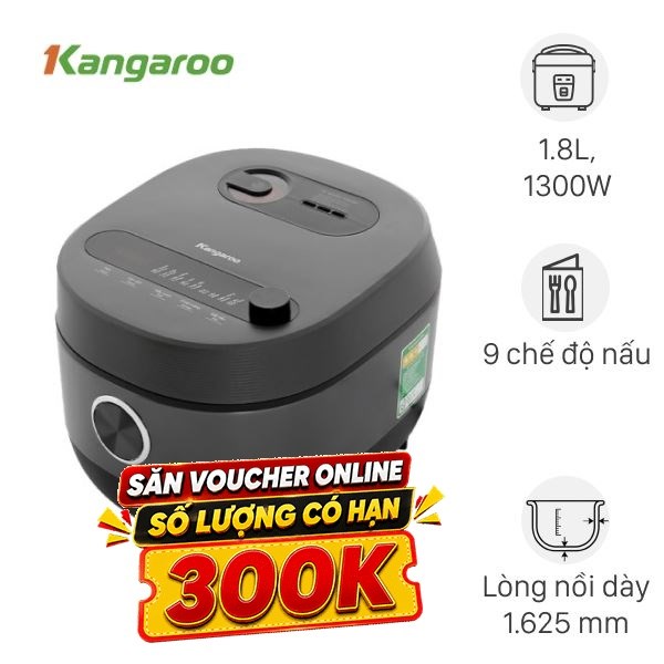 Nồi cơm điện cao tần Kangaroo 1.8 lít KG18RIH2
