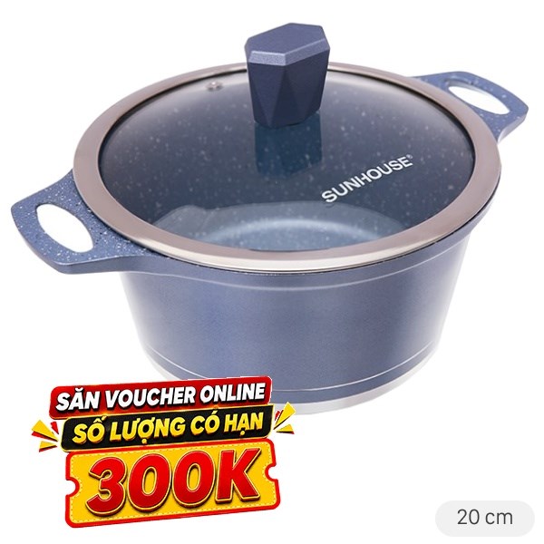 Nồi nhôm chống dính Sunhouse SHG2020MMA