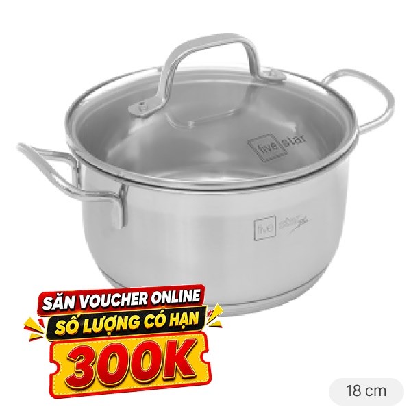 Nồi inox 3 đáy Fivestar N18-5DG 304
