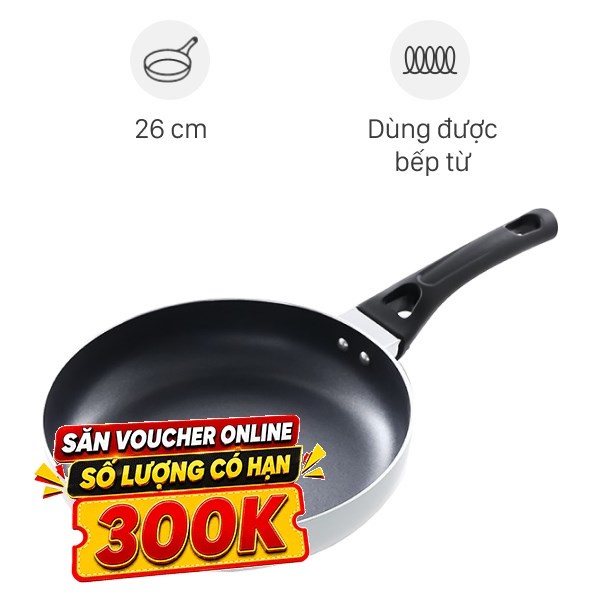 Chảo nhôm chống dính đáy từ Elmich Smartcook SM5707MN