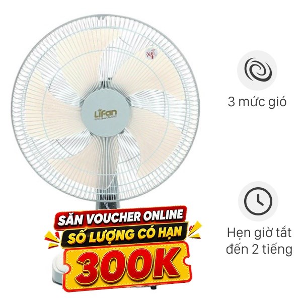 Quạt bàn Lifan  5 cánh B-398 45W