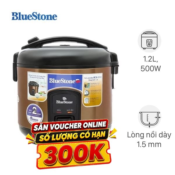 Nồi cơm nắp gài BlueStone 1.2 lít RCB-5512