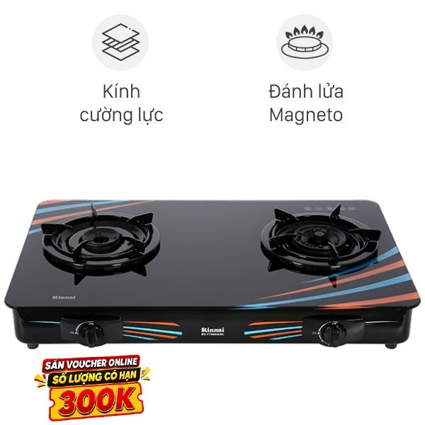 Bếp ga đôi Rinnai RV-715Slim(GL-SC)