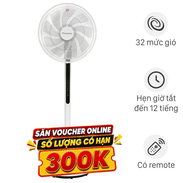 Quạt đứng Kangaroo  9 cánh DC inverter KG729 33W