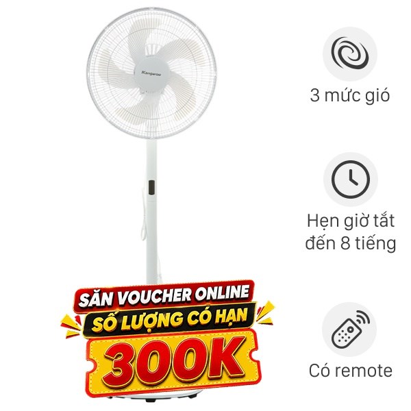 Quạt đứng Kangaroo 5 cánh KG726 45W