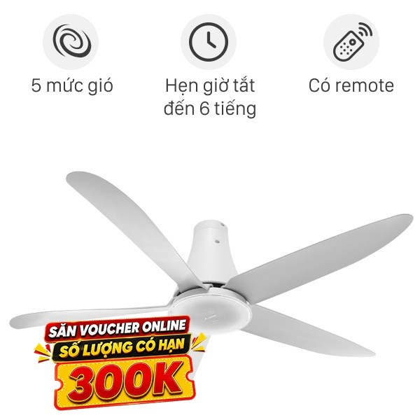 Quạt trần Mitsubishi Electric 5 cánh C56-RA5 SF-GY 65W