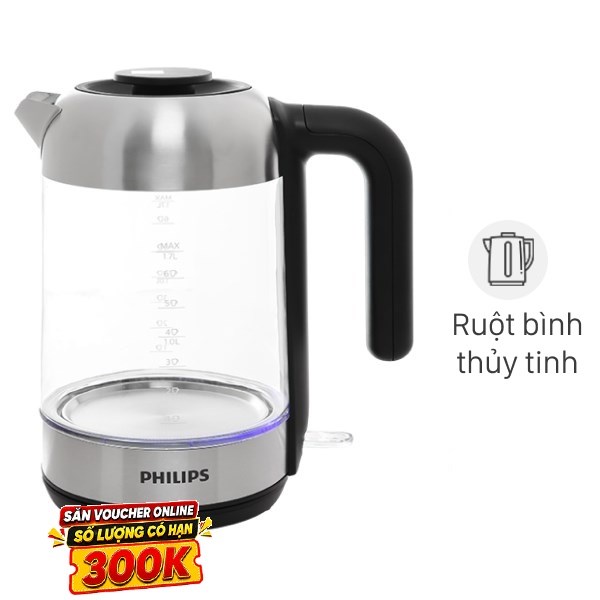 Bình đun siêu tốc Philips 1.7 lít HD9339/80