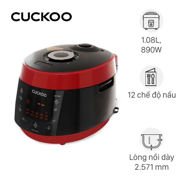 Nồi cơm điện tử áp suất Cuckoo 1.08 lít CRP-PK0600F/BKRDVN