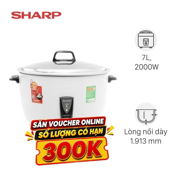 Nồi cơm nắp rời Sharp 7 lít KSH-D77V