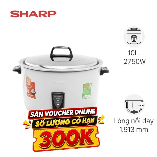 Nồi cơm nắp rời Sharp 10 lít KSH-D1010V