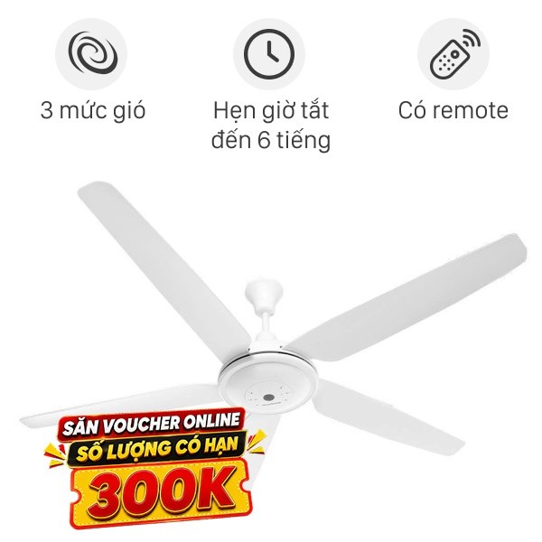 Quạt trần Kangaroo 5 cánh KGSF056051 56W