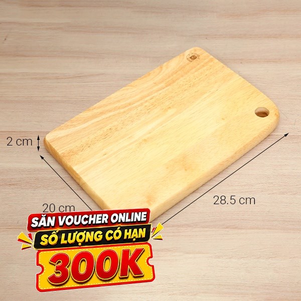 Thớt thái gỗ chữ nhật 28.5 x 20 cm Trường Sơn KA285