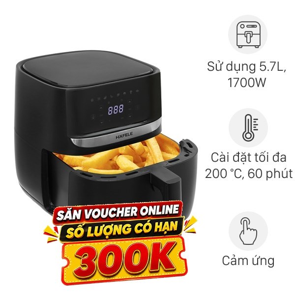 Nồi chiên không dầu Hafele 5.7 lít HS-AF502B (535.43.713)