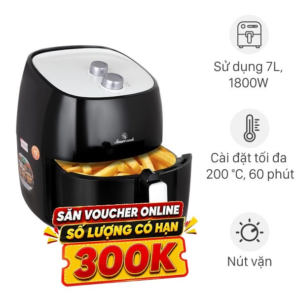 Nồi chiên không dầu Smartcook 7 lít AFS-3941