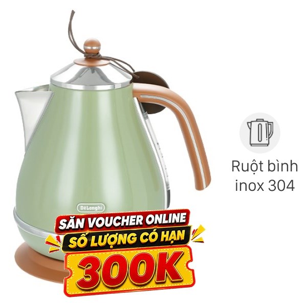 Bình đun siêu tốc Delonghi 1.7 lít KBOV2001.GR