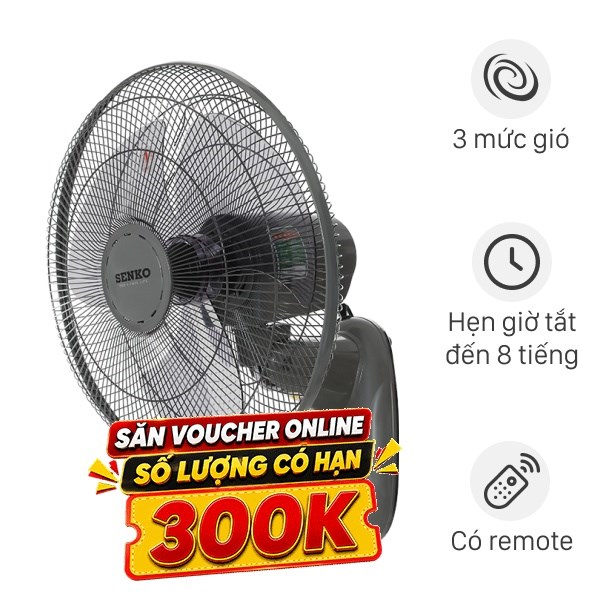 Quạt treo tường Senko  3 cánh TR1628 47W