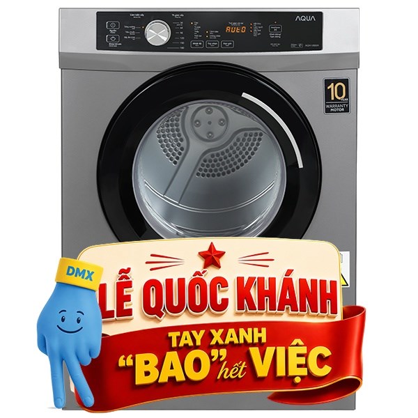 Máy sấy thông hơi Aqua 8 Kg AQH-V800H SS