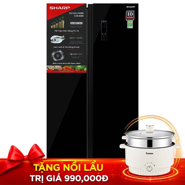 Sharp Inverter 442 lít SJ-SBX440VG-BK