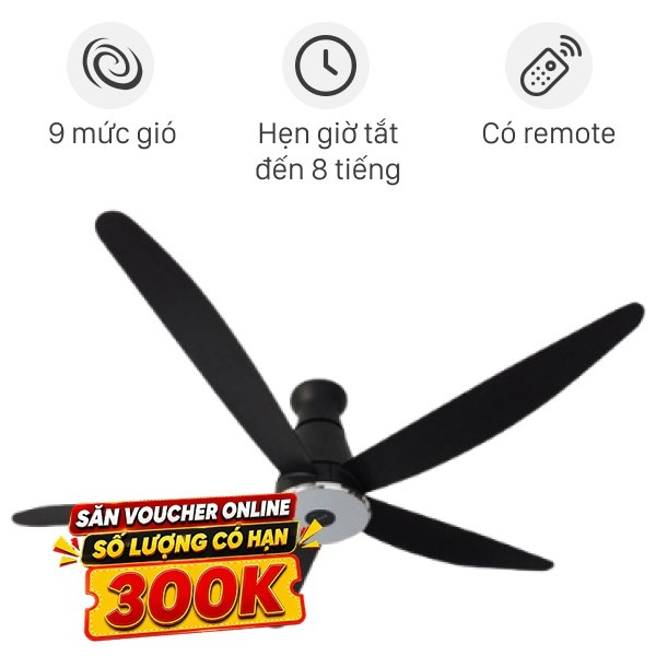 Quạt trần Panasonic 5 cánh F-60XDN 37W