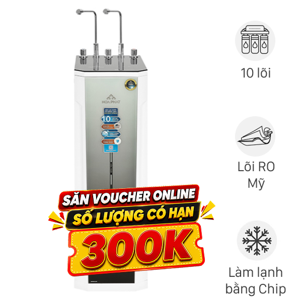 Máy lọc nước RO nóng nguội lạnh Hydrogen Hòa Phát HPN635 10 lõi