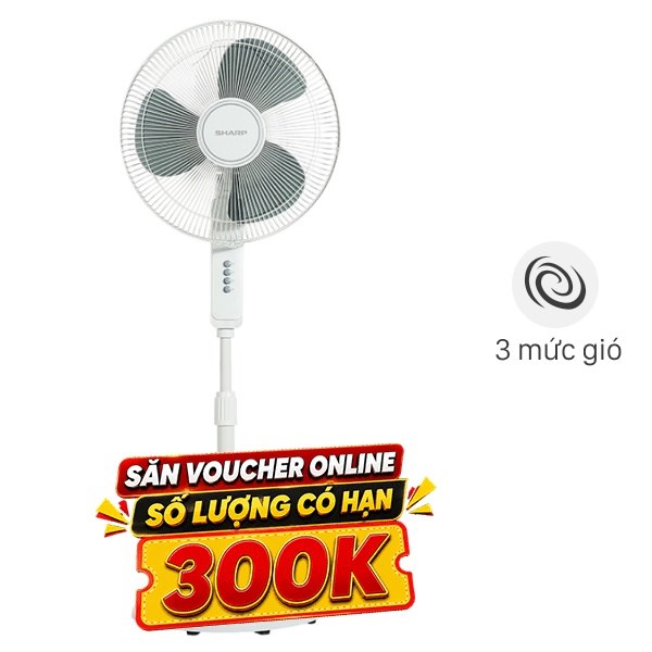 Quạt đứng Sharp  3 cánh PJ-S40MV-LG 55W